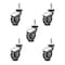 Service Caster 3 Inch Bright Chrome Hooded Polyurethane 5/16 Inch Threaded Stem Casters, 5PK SCC-TS03S310-PPUBD-BC-5161810-5 - alternate 1